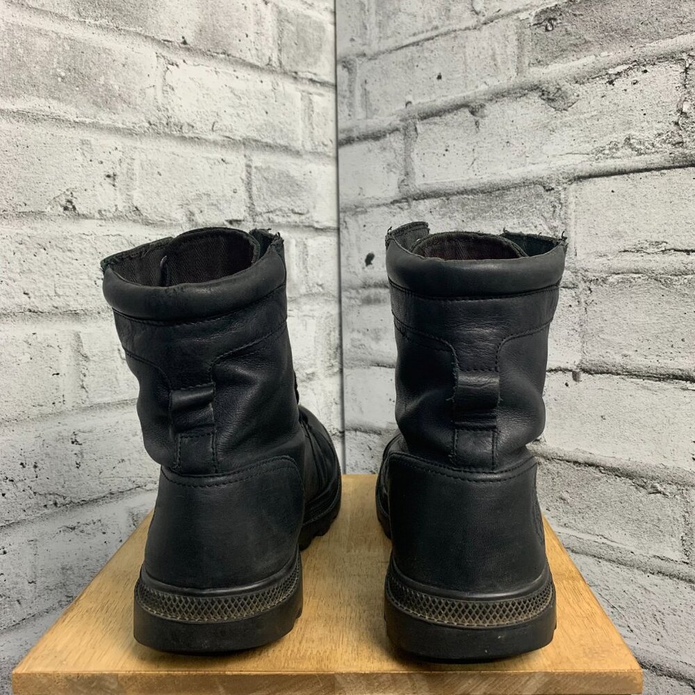 Diesel Butch Black Leather Lace Up Chucky Sole Y2K Combat Boots - Picture 10 of 15